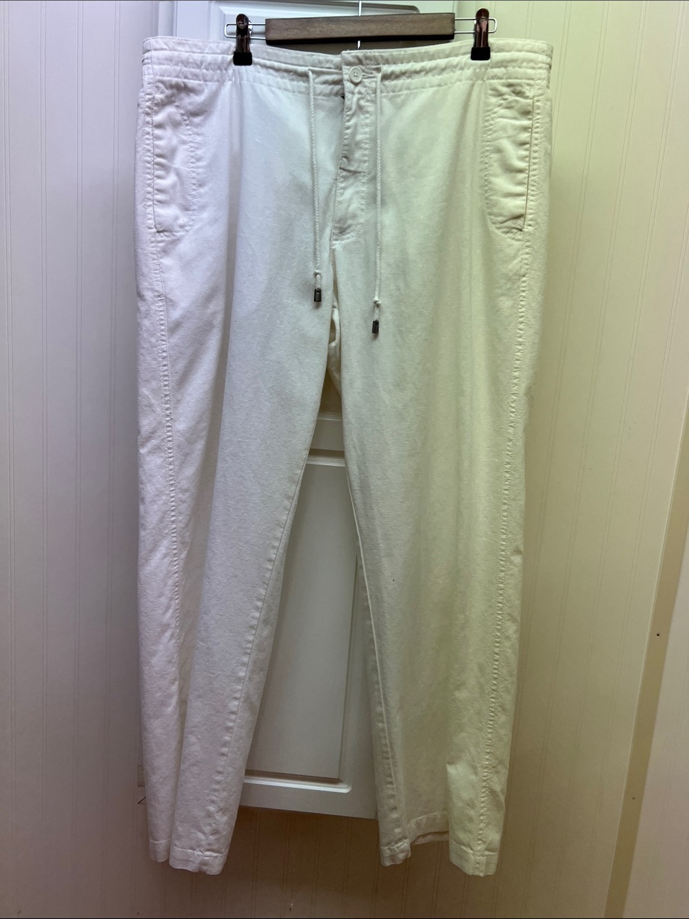 Marc Anthony White and Black Label Linen-Cotton Pants